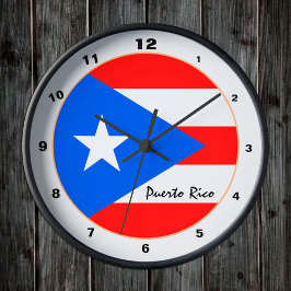 Elegant Puerto Rico, Puerto Rico Flag / Haus Runde Wanduhr