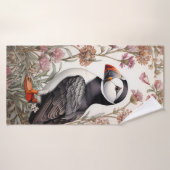 Elegant Puffin William Morris Inspiriert Badehandtuch (Badehandtuch)