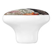 Elegant Puffin William Morris Inspiriert Keramikknauf (Seitenansicht)