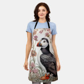 Elegant Puffin William Morris Inspiriert Schürze (Getragen)