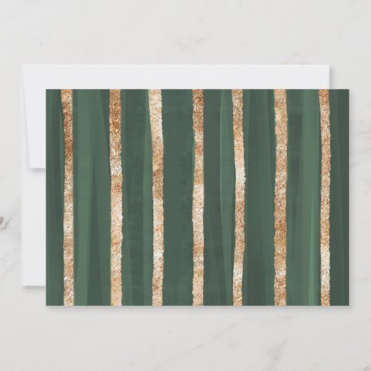 Elegant Pumpkin Baby Duschkopf Leafy Grüne Gold Einladung (Rückseite)