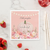 Elegant Pumpkin Baby Girl Shower Serviette (Beispiel)