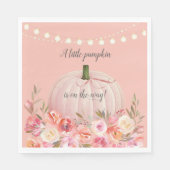 Elegant Pumpkin Baby Girl Shower Serviette (Vorderseite)