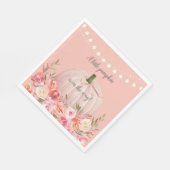 Elegant Pumpkin Baby Girl Shower Serviette (Ecke)