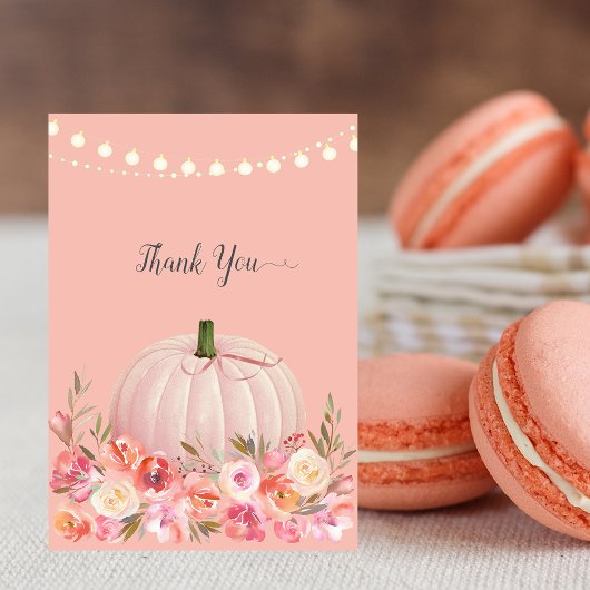 Elegant Pumpkin Baby Shower Danke Rose Gold