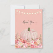 Elegant Pumpkin Baby Shower Danke Rose Gold (Vorderseite)