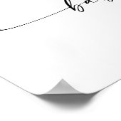 Elegant Pumpkin Bow Pink Baby Dusche Willkommen Poster (Ecke)