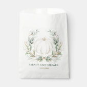 Elegant Pumpkin Eukalyptus Grüne Neutrale Dusche Geschenktütchen (Vorderseite)