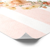 Elegant Pumpkin Fall Floral Baby Shower Welcome Poster (Ecke)