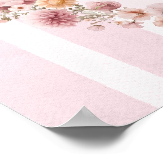 Elegant Pumpkin Fall Girl Baby Shower Welcome Poster (Ecke)