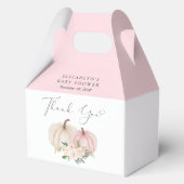 Elegant Pumpkin Floral Baby Girl Dusche Vielen Dan Geschenkschachtel (Vorderseite)