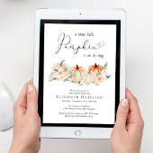 Elegant Pumpkin Floral Baby Shower Einladung