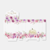 Elegant Pumpkin Floral Baby Shower Fevor Box Geschenkschachtel (Ungefaltet)