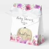 Elegant Pumpkin Floral Baby Shower Geschenkschachtel (Vorderseite)