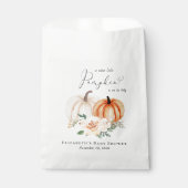Elegant Pumpkin Floral Baby Shower Geschenktütchen (Vorderseite)