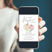 Elegant Pumpkin Floral Girl Baby Shower Einladung