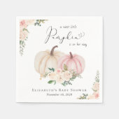 Elegant Pumpkin Pink Floral Baby Girl Dusche Serviette (Vorderseite)