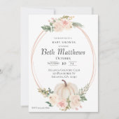 Elegant Pumpkin Theme Kinderdusche Einladung (Vorderseite)