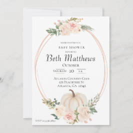 Elegant Pumpkin Theme Kinderdusche Einladung