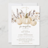 Elegant Pumpkins Baby Shower Einladung (Vorderseite)