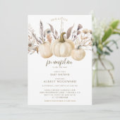 Elegant Pumpkins Baby Shower Einladung (Stehend Vorderseite)