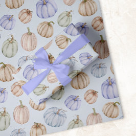 Elegant Pumpkins Blue Boy Baby Shower Geschenkpapier Set