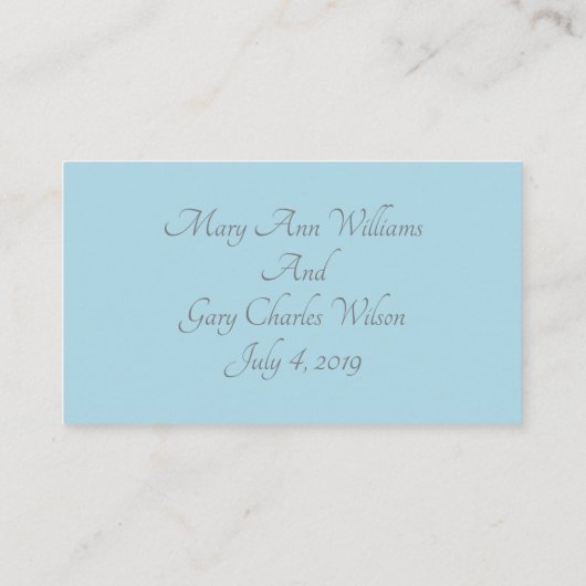 Elegant Purist Blue Gray Formal Wedding RSVP Card Begleitkarte (Rückseite)
