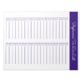 Elegant Purple 8.5x11 Two Column Checklist Notizblock (Vorderseite)