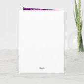 Elegant Purple and Gold Flowers Birthday Karte (Rückseite)