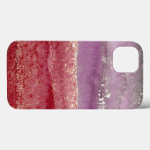 Elegant purple and gold glitter Case-Mate iPhone hülle (Rückseite (Horizontal))