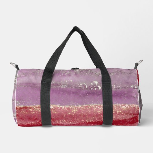 Elegant purple and gold glitter duffle bag (Vorderseite)