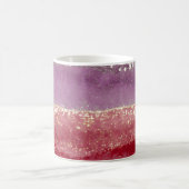 Elegant purple and gold glitter kaffeetasse (Mittel)