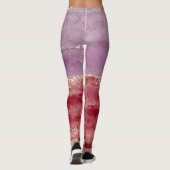 Elegant purple and gold glitter leggings (Rückseite)