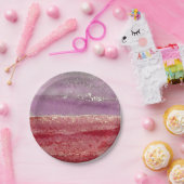 Elegant purple and gold glitter pappteller (Party)