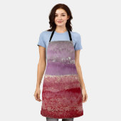 Elegant purple and gold glitter schürze (Getragen)