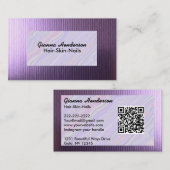 Elegant Purple And Light Purple Iridescent Visitenkarte (Vorne/Hinten)