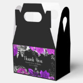 Elegant Purple and Silver Flowers Birthday Geschenkschachtel (Geöffnet)