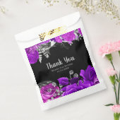 Elegant Purple and Silver Flowers Birthday Party  Geschenktütchen (Versiegelt)