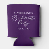 Elegant Purple Bachelorette Party Personalized Dosenkühler (Rückseite)