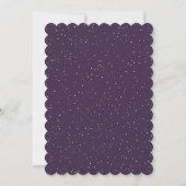 Elegant Purple Botanical Snowflake Christmas Party Einladung (Rückseite)