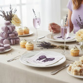 Elegant Purple Bow Baby Shower Paper Napkin Serviette