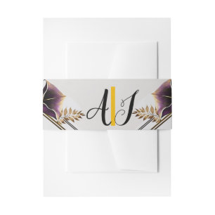 Elegant Purple Calla Lilly Modern Einladungsbanderole
