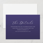 Elegant Purple Calligraphy Begleitkarte (Vorne/Hinten)