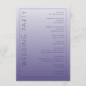 Elegant Purple Ceremony Program Programm (Rückseite)