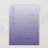 Elegant Purple Ceremony Program Programm (Vorderseite)