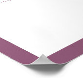 Elegant Purple Floral 70th Birthday Welcome Poster (Ecke)