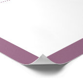 Elegant Purple Floral 80th Birthday Welcome Poster (Ecke)