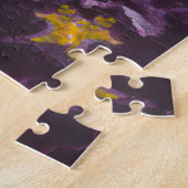 Elegant Purple Floral Birthday Invitation Puzzle (Seite)