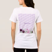 Elegant Purple Floral Birthday Invitation Tri-Blend Shirt (Rückseite)