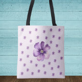 Elegant Purple Floral Watercolor Tasche